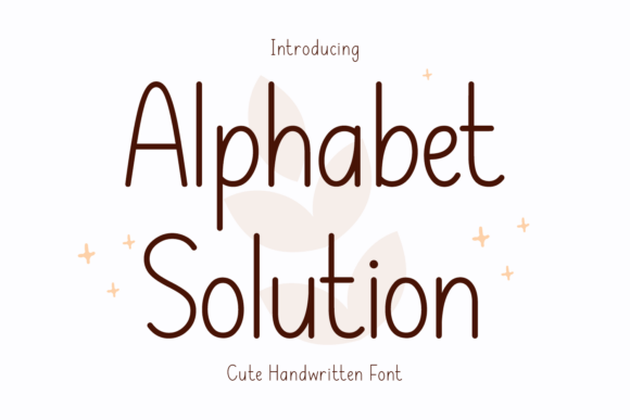 Alphabet Solution: A Friendly Handwritten Font for Business Branding