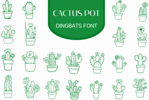 Cactus Pot: A Charming Dingbats Font for Creative Campaigns