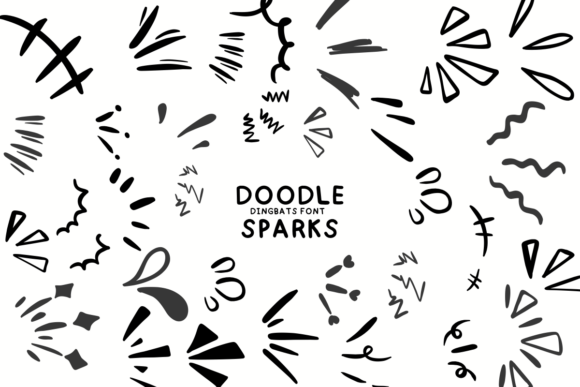 Doodle Sparks: A Creative Dingbats Font for Campaign Design