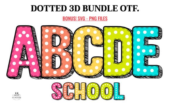 Dotted 3d Back to School Font: Elevate Your Creative Campaigns