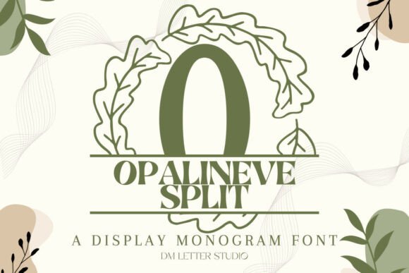 Elevate Your Editorial Design with Opalineve Split Monogram Font