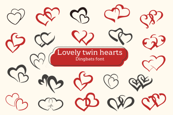 Enhance Your Brand with Lovely Twin Hearts Font