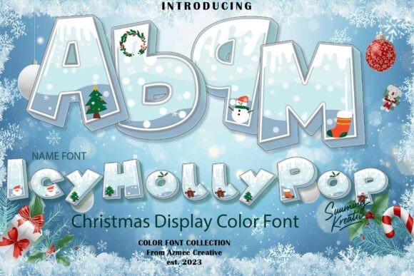 Explore the Magic of Icyhollypop: A Frosty Christmas Font