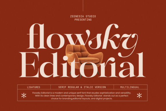 Flowsky Editorial: Elevate Your Brand with a Modern Serif Font