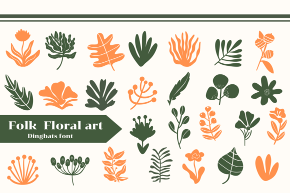 Folk Floral Art Font for Cohesive Branding
