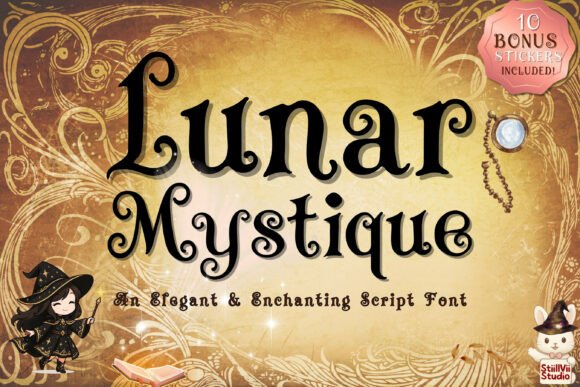 Lunar Mystique: A Magical Serif Font for Enchanting Designs