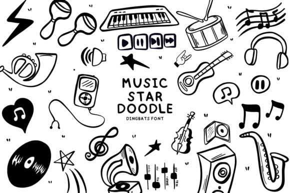 Music Star Doodle: A Musical Dingbats Font for Creative Web Design
