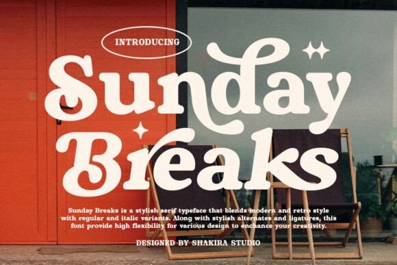 Sunday Breaks: A Modern Retro Serif Font for Digital Design