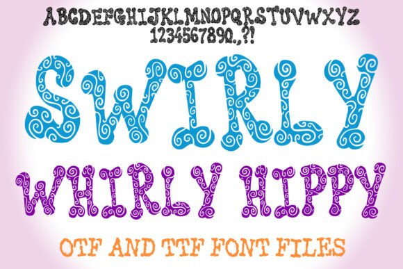 Swirly Whirly Hippy Font for Editorial Design