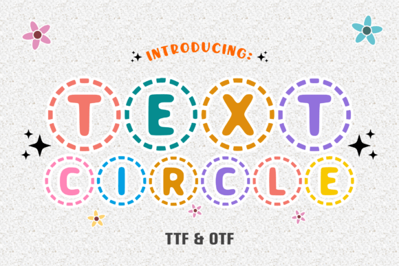 The Text Circle Font for Creative Products