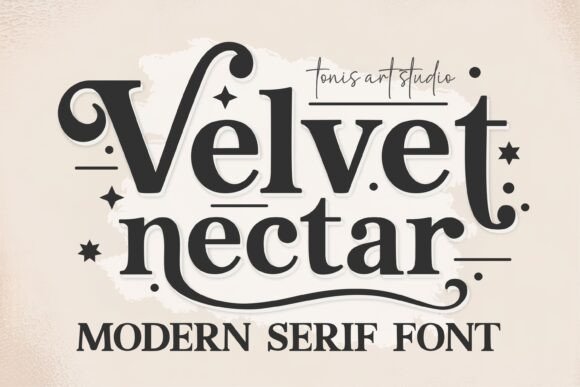 Velvet Nectar: The Elegant Serif Font for Craft Projects
