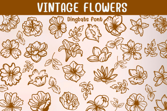 Vintage Flowers: A Dingbats Font for Editorial Elegance